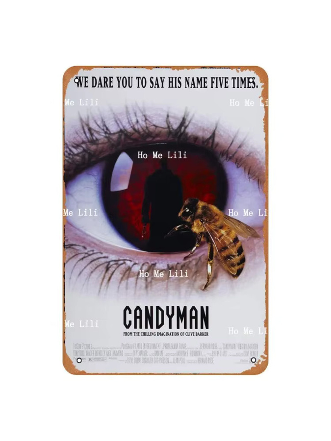 Seadlyise Candyman 1992 Filmplakat Metallblechschild im Vintage-Stil, B/H: 30 x 30 cm - Bild 2