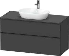 Duravit Waschtischunterschrank D-Neo Wandhängend in Schwarz und Grau Matt, Breite: 120 cm, Tiefe: 55 cm - Bild 1