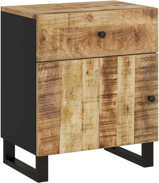 vidaXL Nachttisch Modell 4 aus Massivholz Mango und Holzwerkstoff in Braun, B/T/H: 50 x 33 x 60 cm - Bild 1
