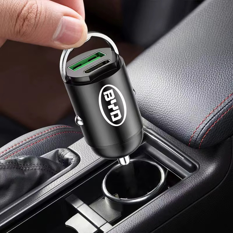 BYD Dual-Port Mini-USB-Autoladegerät 200W Schwarz für Zigarettenanzünder-Buchse - Bild 4