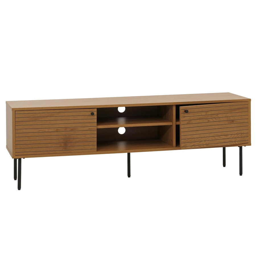 MCW TV-Rack MCW-N78 Lowboard im skandinavischen Stil aus Metall und Holz in Natur, B/T/H: 150 x 50 x 40 cm - Bild 3
