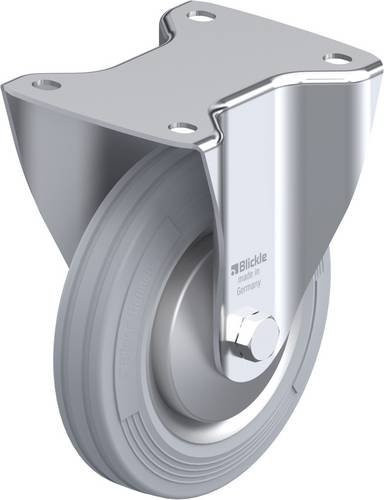 Blickle Bockrolle 160R-SG-FA in Grau aus Stahl mit 160 mm Rad-Durchmesser und 135 kg Tragfähigkeit - Bild 1