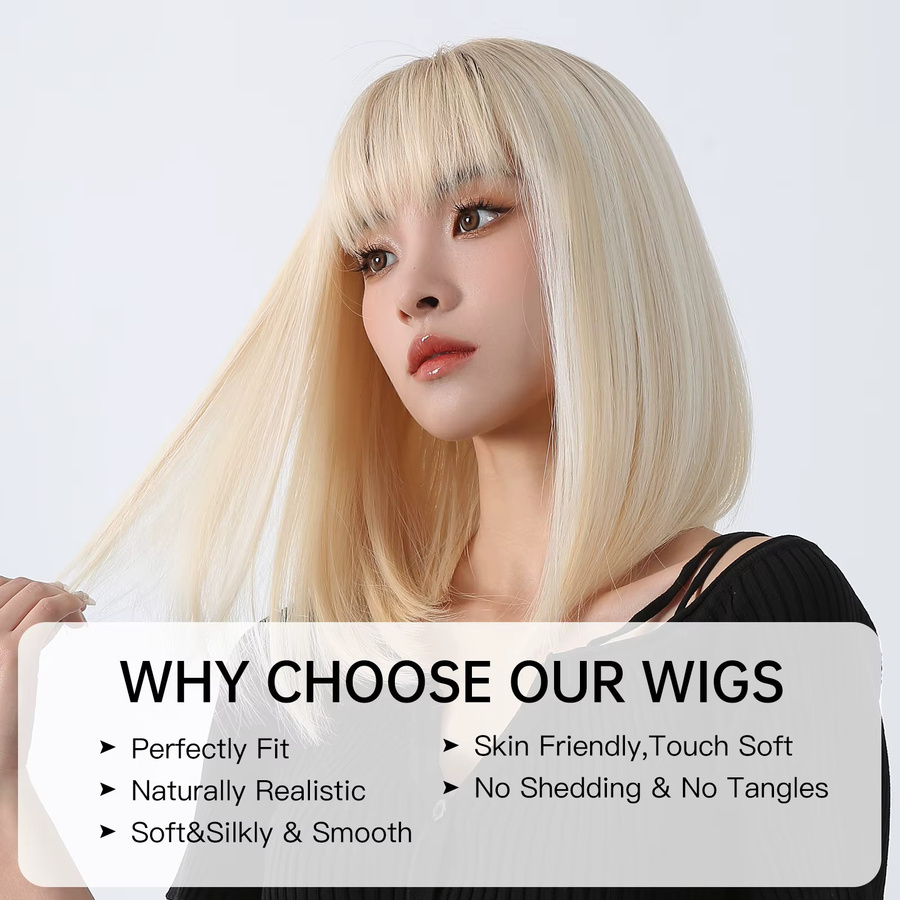 EASIHAIR Bob-Perücke, blond, synthetisch, Damen - Bild 3