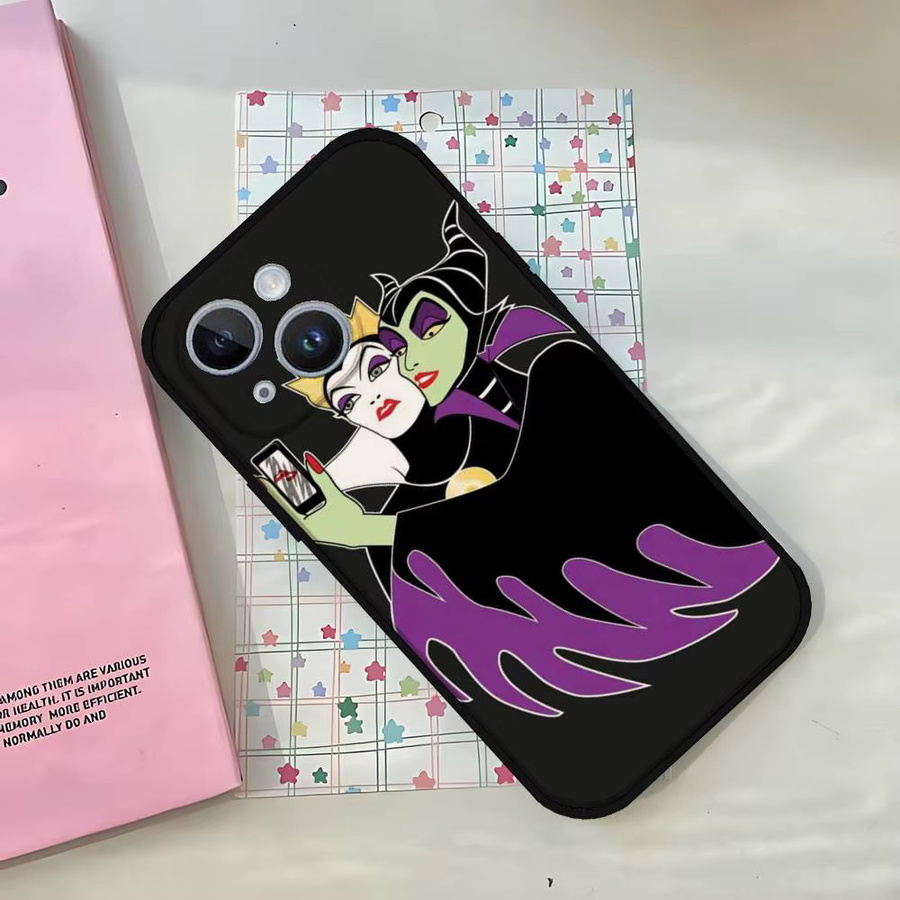 Grimhildies Maleficent Selfie Silikon Handyhülle für Apple iPhone 17 16 15 14 13 12 11 Pro Max Mini X Xs XR in Schwarz - Bild 6