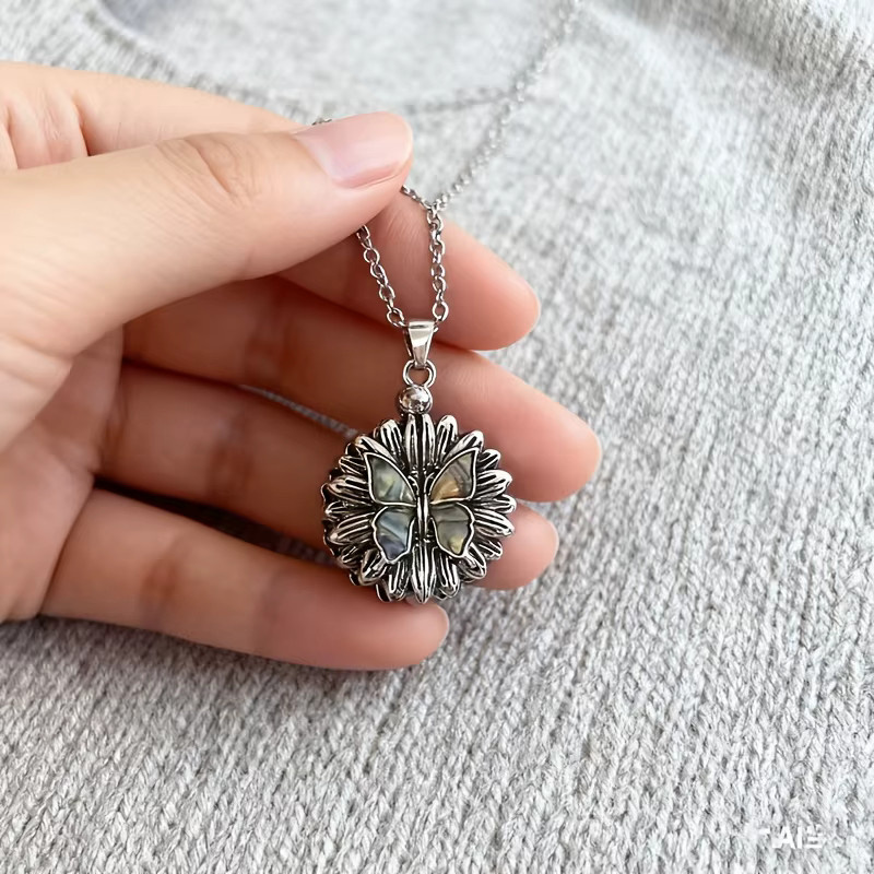 Halskette Schmetterling, Silber, Unisex - Bild 3