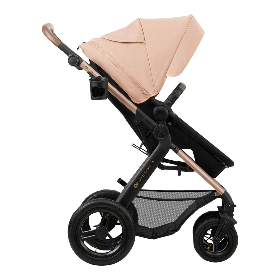 Kinderkraft Kombikinderwagen MOOV 2 Air Trio-Set inkl. Babyschale MINK PRO beige, geländetauglich mit i-Size Babyschale - Bild 2