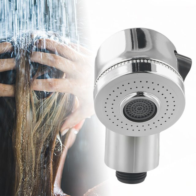 Chromfarbener Duschkopf mit G1/2 Interface für Badezimmer und Friseursalon in Silber - Bild 1