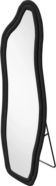 PXloue Ganzkörperspiegel Standspiegel mit Samtrahmen in Schwarz, Höhe: 140 cm, Breite: 45 cm - Bild 1