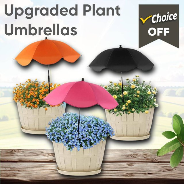 Homyl Verstellbarer Pflanzenschirm in Schwarz für den Garten, Schattenabdeckung für Pflanzen, Durchmesser: 65 cm - Bild 1