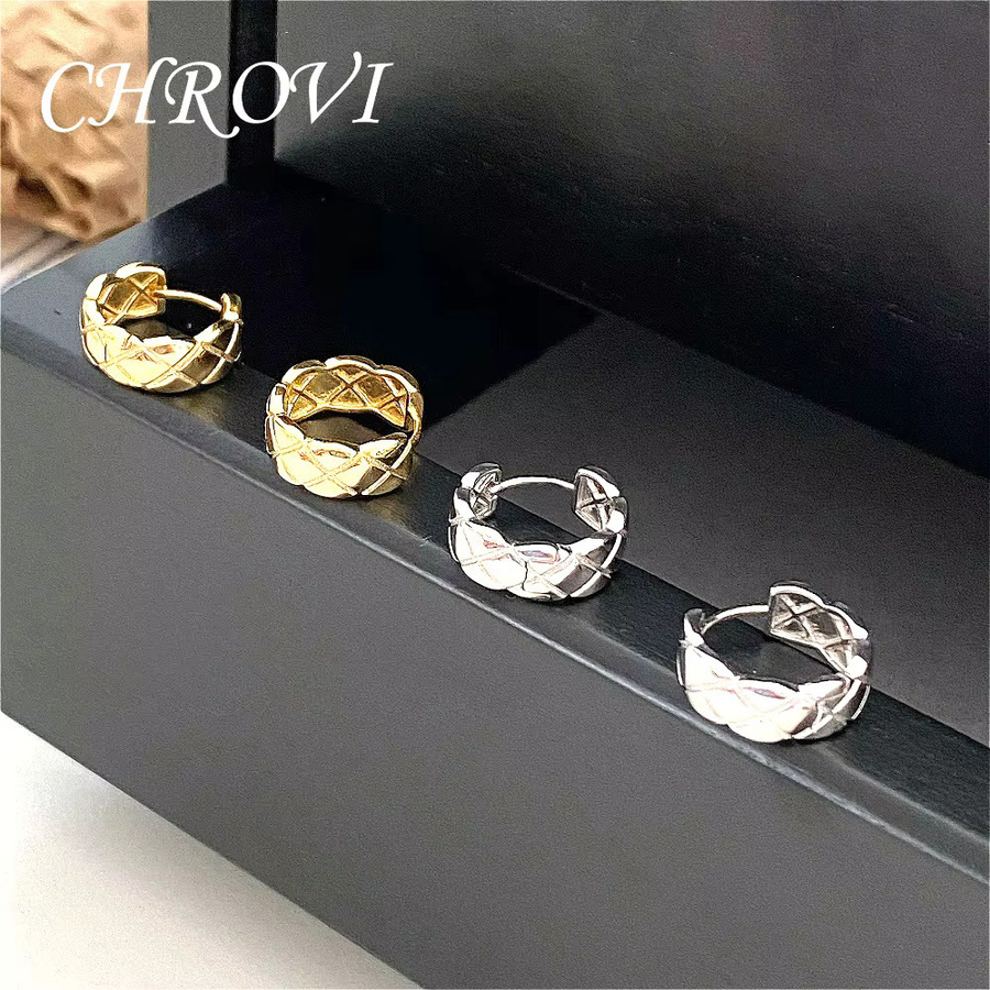 CHROVI Rhombus-Ohrringe, 925 Silber, Unisex - Bild 2