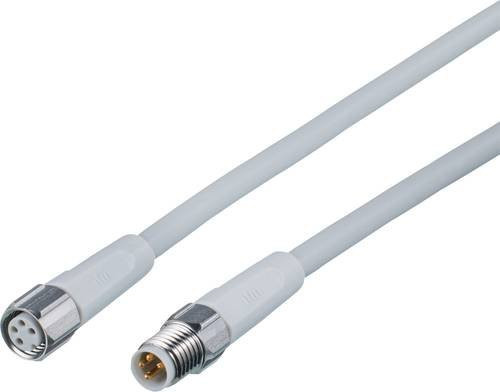 ifm electronic Verbindungsleitung EVF182, Stecker gerade, Buchse gerade, 4-polig, grau, Länge: 5 m - Bild 1