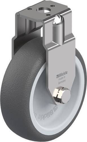 Blickle Bockrolle BRXA-PATH 75G aus Edelstahl in Silber und Grau mit 75 mm Rad-Durchmesser und 75 kg Tragfähigkeit - Bild 1