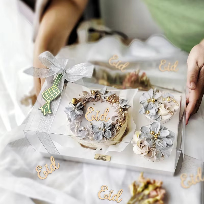15 Stück Eid Mubarak Holz Chips ZQCXLD Ramadan Konfetti für DIY Handwerk und Tischdekoration - Bild 5