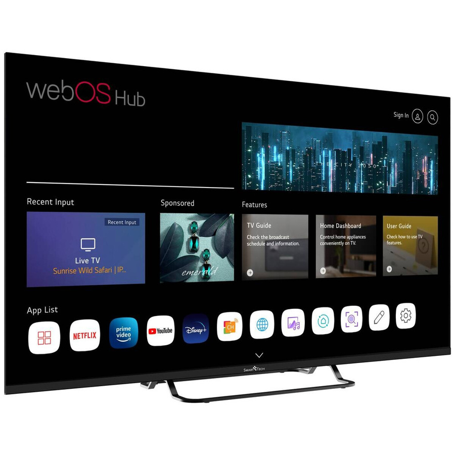 SmartTech LED-Fernseher 43UW02V 4K UHD in Schwarz B/H: 96 x 59 cm - Bild 3