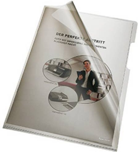 Bene Sichthüllen DIN A4 aus Hart-PVC in Grau, 100 Stück - Bild 1