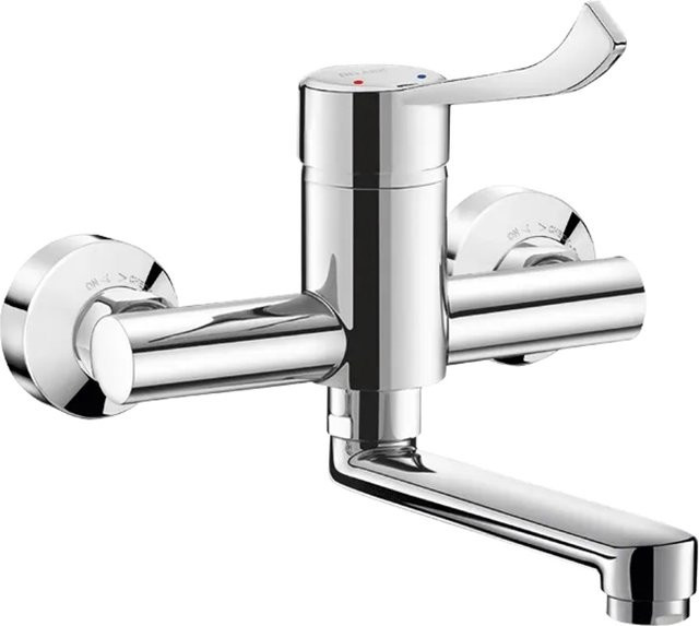 Delabie Wand-Einhebelmischer SPT-EHM EP Securitherm mit Schwenkauslauf, Chrom, Silber - Bild 1