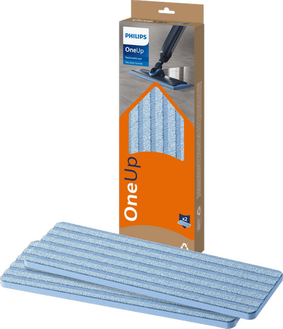 Philips OneUp Wischtuch XV1883/20 Ersatz-Pad in Blau, 2 Stück - Bild 1