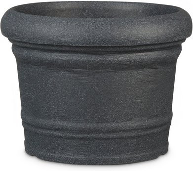 Pflanzgefäß Ancona von SCHEURICH in Granitschwarz-Grau aus Kunststoff, Durchmesser: 45 cm, Höhe: 33,5 cm - Bild 1