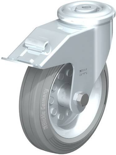 Blickle Lenkrolle LER-VE 180R-FI-SG mit Feststeller in Grau und Stahl, Rad-Durchmesser: 180 mm, Tragfähigkeit: 170 kg - Bild 1