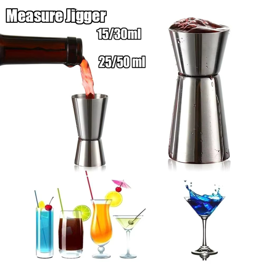 YOCITY Cocktail Messbecher Jigger aus Edelstahl in Silber für Bar und Küche mit 30 ml - Bild 3