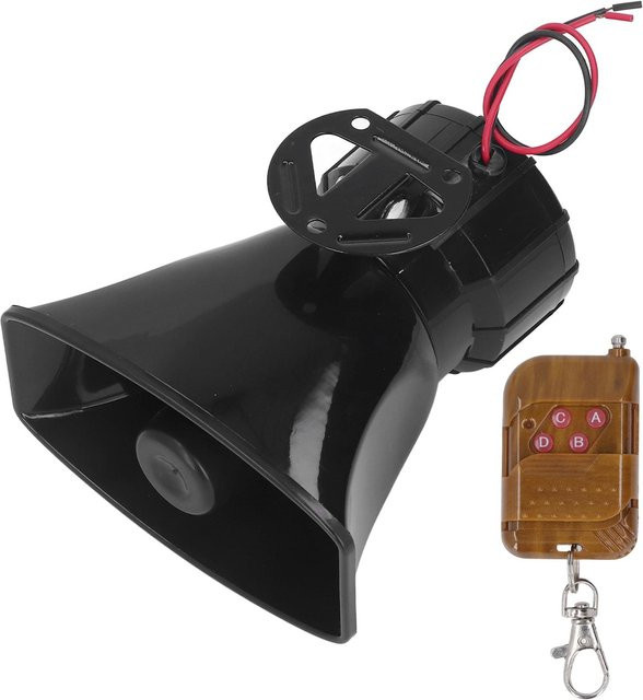GoolRC Mono Hupenlautsprecher in Schwarz mit 4 Tonarten, 100W und 12V für LKW, Motorrad, Auto oder Boot - Bild 1