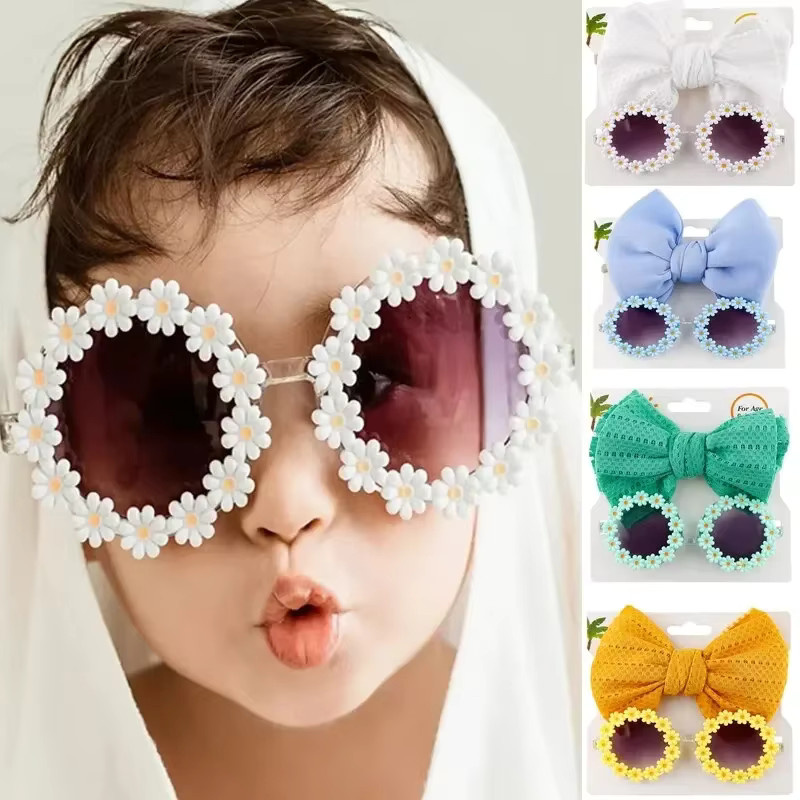 Sonnenbrille für Kinder, Gänseblümchen, Rund, Vollrand, Kunststoff, Grün - Bild 3