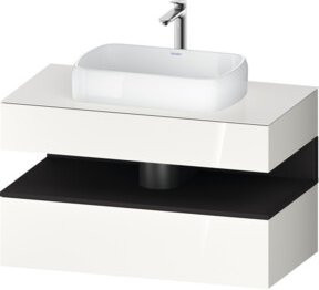 Duravit Waschtischunterschrank Qatego Wandhängend Grau und Weiß B/T/H: 100 x 55 x 60 cm - Bild 1