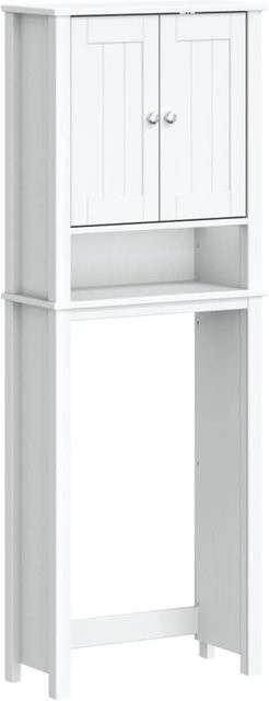 vidaXL Toilettenschrank BERG aus Massivholz in Weiß mit rustikaler Optik, B/T/H: 60 x 27 x 164,5 cm - Bild 1