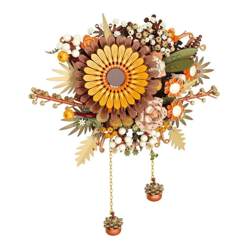 kidsland DIY Pflanzen-Kunst Wandblumen Sonnenblumen Baustein-Modell als Kinder-Puzzle-Set für das Wohnzimmer - Bild 3