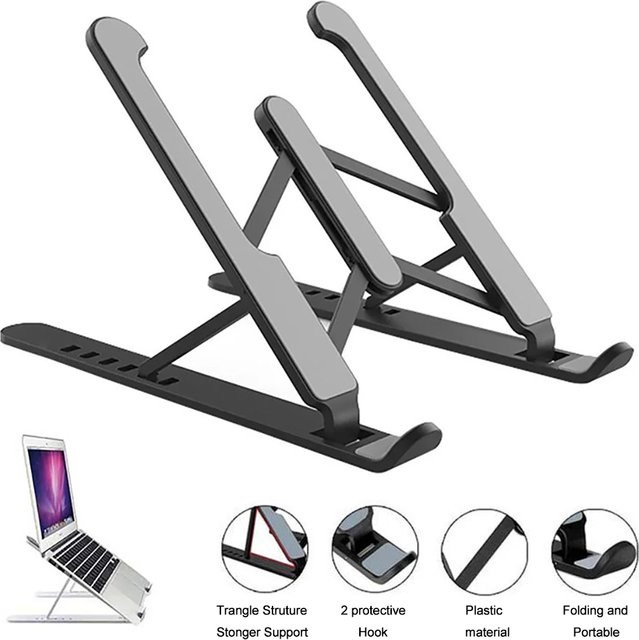 Kebidumei Faltbarer Laptop-Ständer in Weiß, Verstellbare Tragbare Notebook-Halterung mit Ergonomischem Design für MacBook Air Pro Zubehör - Bild 1