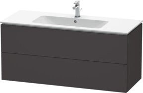 Duravit L-Cube Waschtischunterschrank wandhängend in Graphit Matt B: 122 cm, T: 55 cm, H: 48,1 cm - Bild 1