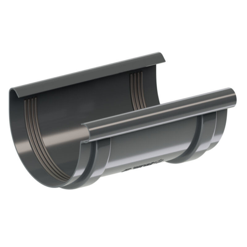 Blachotrapez GmbH PVC Dachrinnenverbinder halbrund Ø 100 mm in Anthrazit, Braun oder Grau - Bild 1