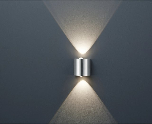 Trio LED-Wandleuchte Up-Down in Nickel Matt - Bild 1