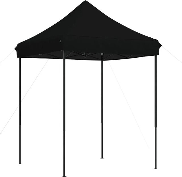 vidaXL Pop-Up Partyzelt Faltbar Schwarz B/T/H: 200 x 200 x 306 cm - Bild 1