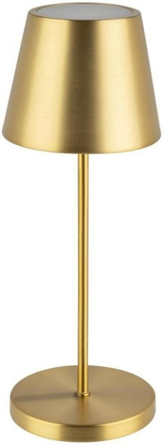 APS Akkutischleuchte MERLE LED in Gold, dimmbar mit Fernbedienung, Durchmesser: 11 cm, Höhe: 30,5 cm - Bild 1