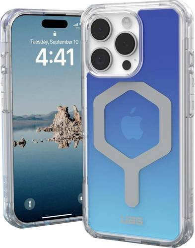 Urban Armor Gear Plyo Backcover für Apple iPhone 16 Pro, Blau, Transparent, MagSafe kompatibel und stoßfest - Bild 1