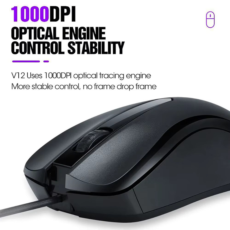 Kebidumei Ergonomische Optische USB-Maus in Schwarz für PC, Laptop und Mac OS - Bild 3