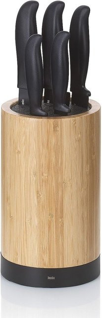 Kela Messerblock Acida aus Bambus in Schwarz, Durchmesser: 13 cm, Höhe: 23 cm - Bild 1