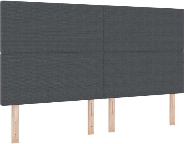 vidaXL LED Kopfteil in Dunkelgrau mit integrierten LED-Lichtleisten, Breite: 180 cm - Bild 1