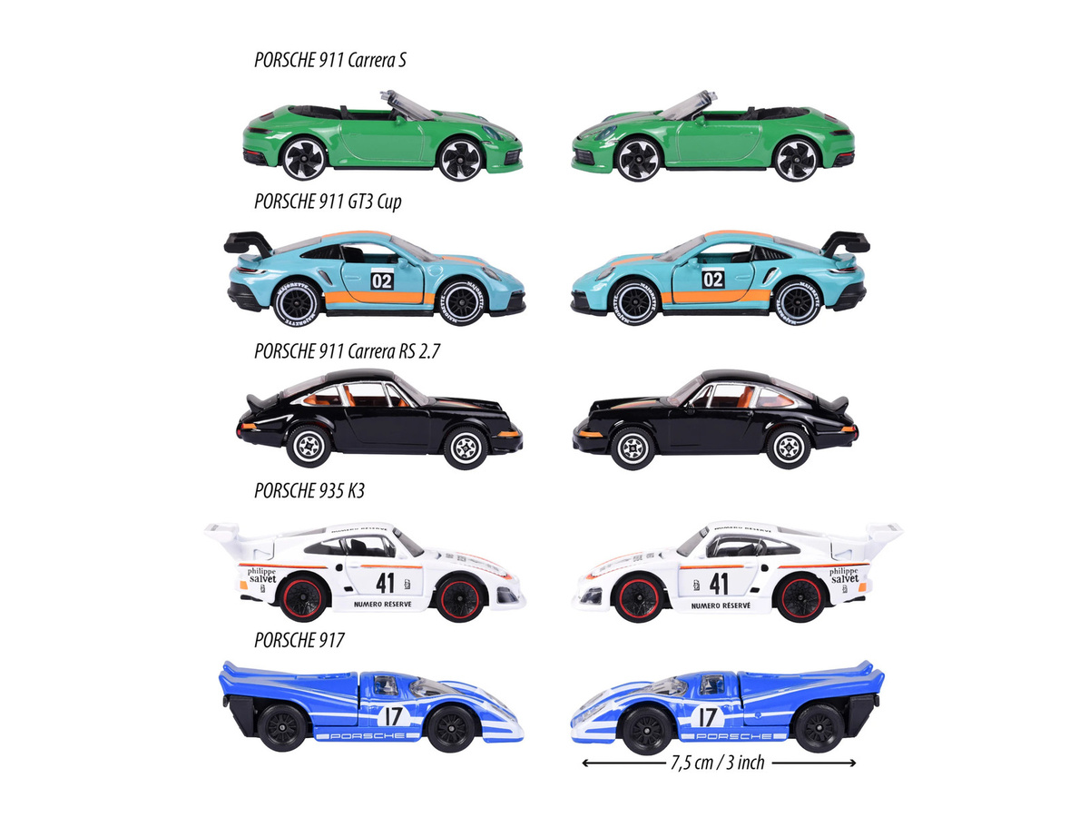 Majorette Spielzeugauto 5er Geschenkset mit Bugatti, Lamborghini, Toyota, Land Rover, GMC - Bild 2