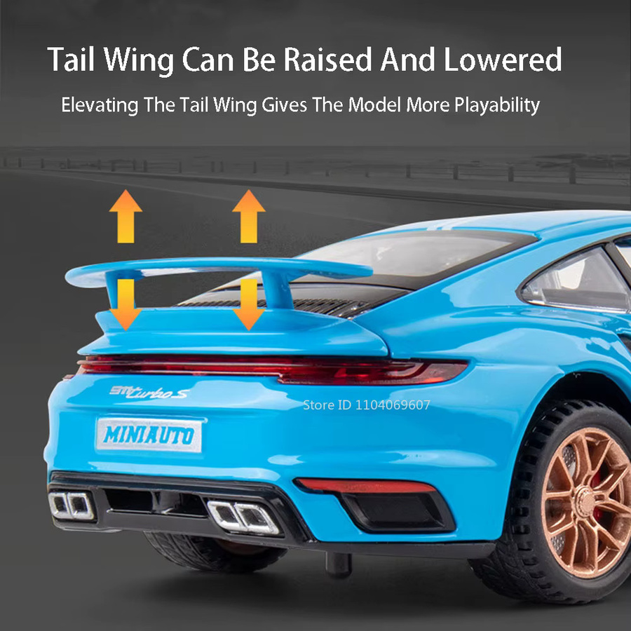 XMD 911 Turbo S Auto Modell, 1:32, Legierung, mit Licht und Sound - Bild 5