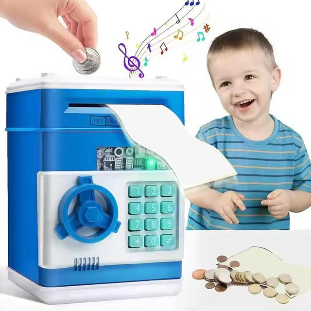 KITPIPI Elektronische Spardose, Mini-Safe, Gelb - Bild 1