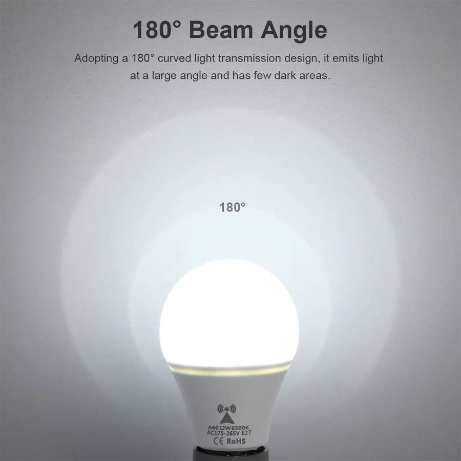 Lcamaw LED-Leuchtmittel mit PIR-Bewegungsmelder und Lichtsensor, E27, Weiß - Bild 4