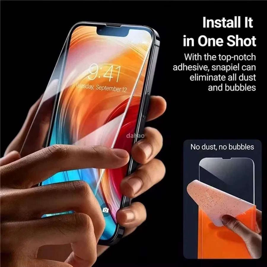 NNBILI 5er Pack HD Displayschutzfolie aus gehärtetem Glas in Transparent für iPhone 16 15 14 13 12 11 Pro Max sowie iPhone 16e 12 13 Mini XS XR Serie - Bild 4