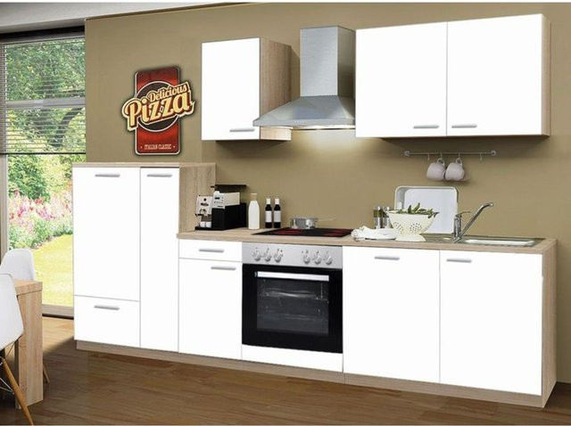 MENKE Küchenzeile Classic in Weiss mit Geschirrspüler, B/T/H: 300 x 60 x 200 cm - Bild 1