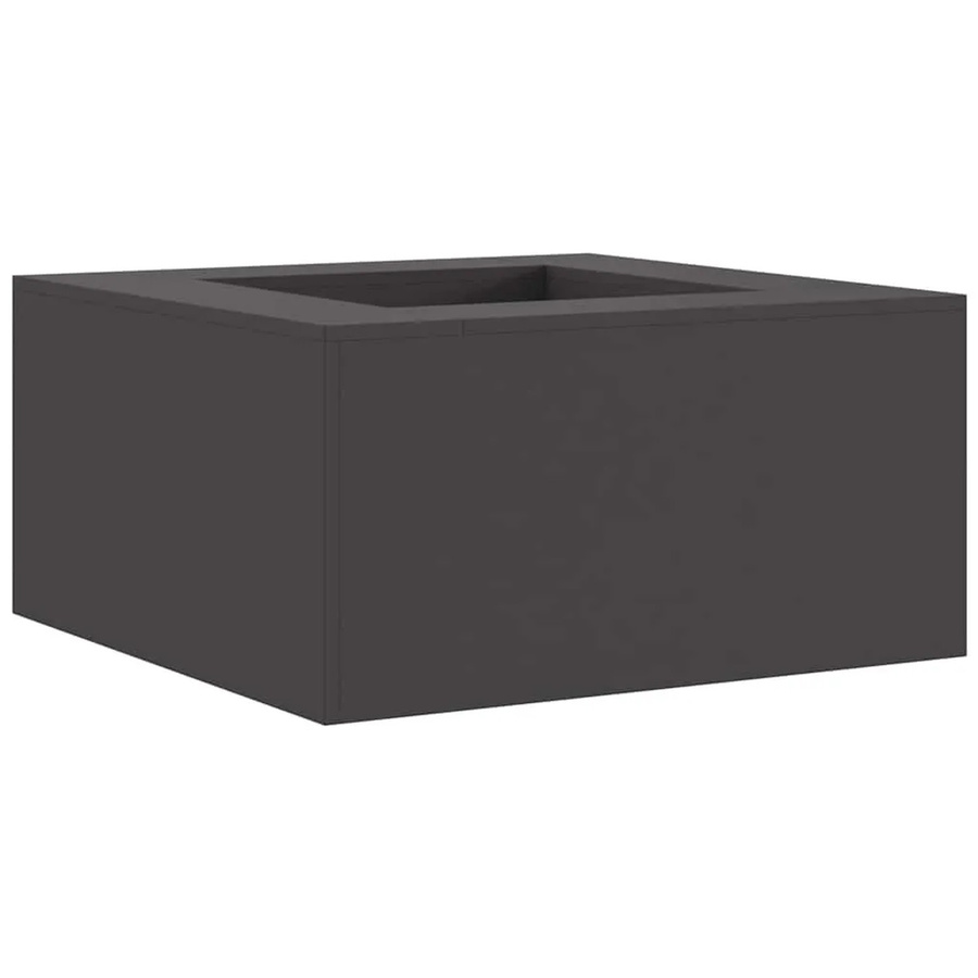 vidaXL Feuerstelle aus Stahl in Schwarz Matt, B/T/H: 80 x 80 x 40 cm - Bild 2