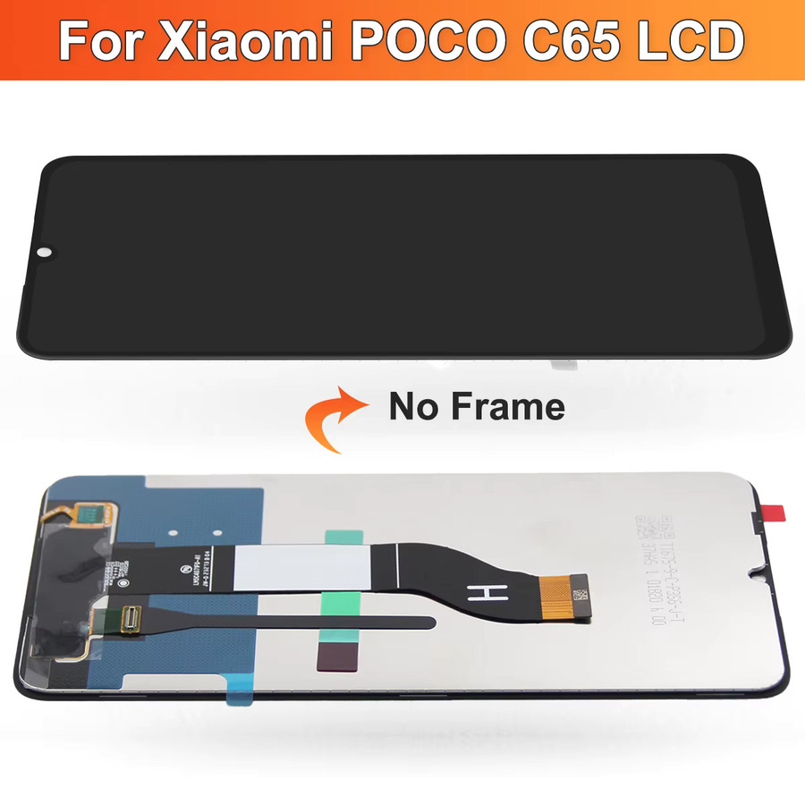 Xiaomi Poco C65 LCD-Display Baugruppe mit Touch Digitizer und Rahmen in Schwarz, 6.74 Zoll - Bild 2