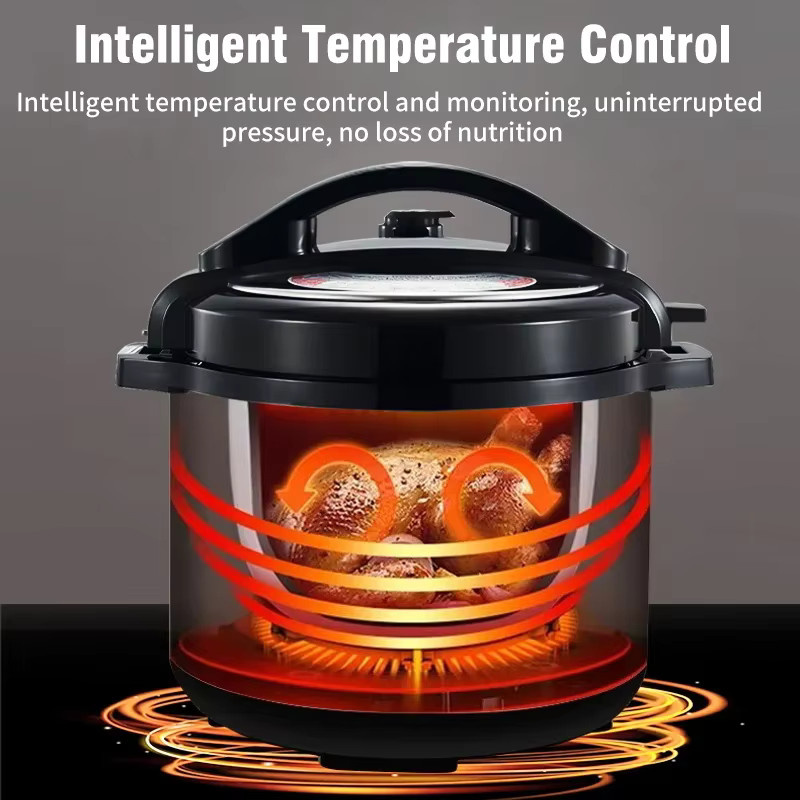 BALASHOV Elektrischer Multicooker aus Edelstahl in Silber, 5 l Volumen, Smart Schnellkochtopf mit Slow Cooker, Reiskocher und Dampftopf - Bild 3