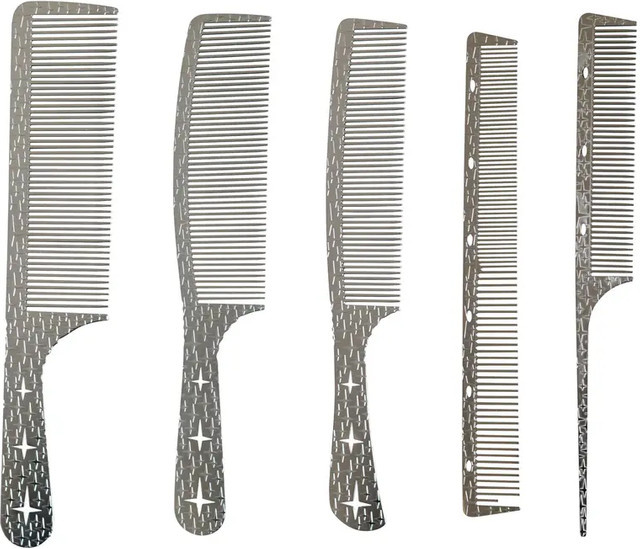Friseur Kamm Edelstahl, feine Zähne, Unisex - Bild 1