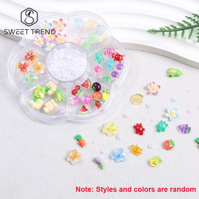 SWEET TREND Nagelcharms, 3D-Fruchtscheiben, Harz, Glänzend, Unisex - Bild 1